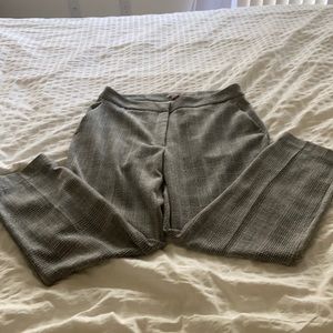 H&M dark gray plaid slacks